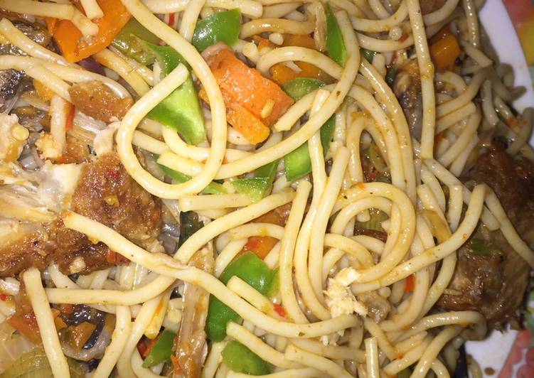 Steps to Prepare Any-night-of-the-week Spaghetti jollof