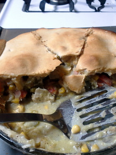 A picture of chicken pot pie.