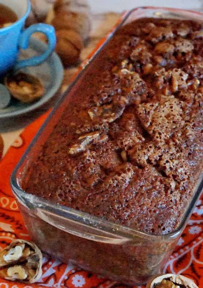 Una foto de Bizcocho de plátano y nueces o pan de banana