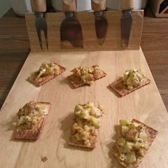 A picture of Broiled Basa Canapés.