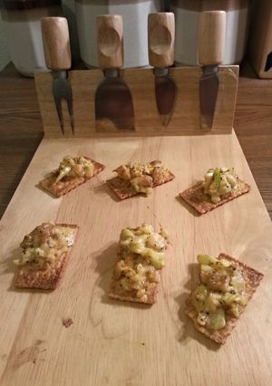 A picture of Broiled Basa Canapés.