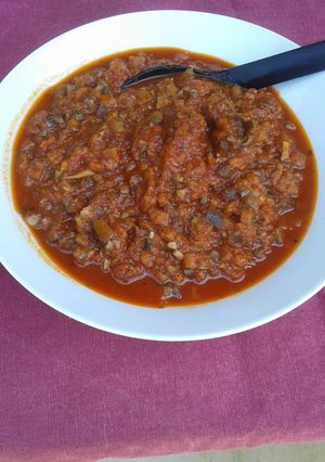 A picture of Vegetable bolognes sauce.