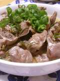 Stir-Fried Chicken Gizzards with Green Onion, Salt, and Lemon