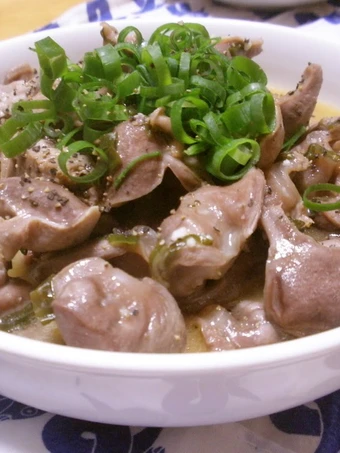 Simple Way Make Recipe Stir-Fried Chicken Gizzards with Green Onion, Salt, and Lemon that is Delicious, Tasty}