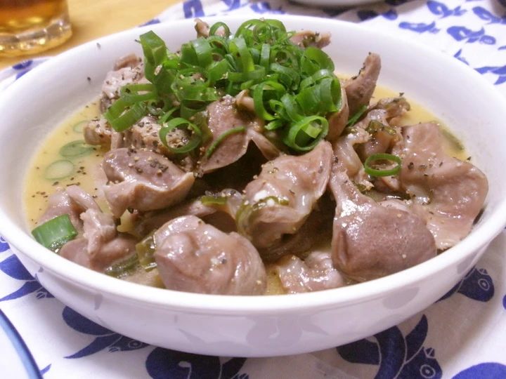 Simple Way Make Recipe Stir-Fried Chicken Gizzards with Green Onion, Salt, and Lemon that is Delicious, Tasty}