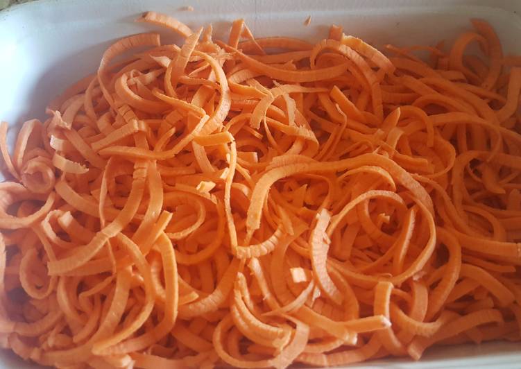 Steps to Prepare Ultimate Spiralize sweet potato chicken casserole