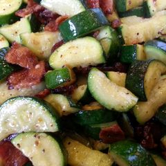 A picture of Bacon Fried Zucchini.