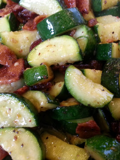 A picture of Bacon Fried Zucchini.