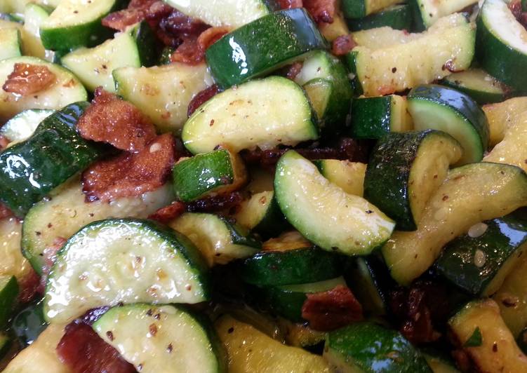 Recipe of Perfect Bacon Fried Zucchini