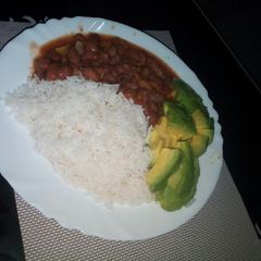 A picture of White rice with yellow bean's #authors marathon.