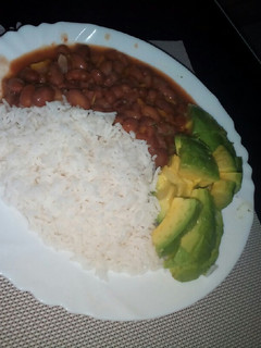 A picture of White rice with yellow bean's #authors marathon.