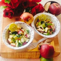 Apple chaat 🍏🍎🍏🍎 (Fruit chaat) A picture of Apple chaat 🍏🍎🍏🍎 (Fruit chaat).