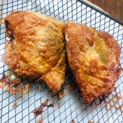 A picture of Easy Air Fryer Chicken : Crispy Outside, Juicy Inside.
