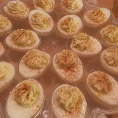 A picture of Robin's Devilled Eggs.