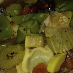 A picture of Veggie & tortellini soup.