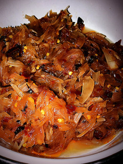 A picture of Seeni Sambola ( Spicy caramelized onion).