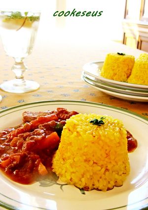 A picture of Saffron Rice for Entertaining.