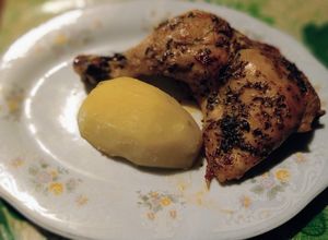 Una foto de Tutos de pollo al limón al horno requete fáciles