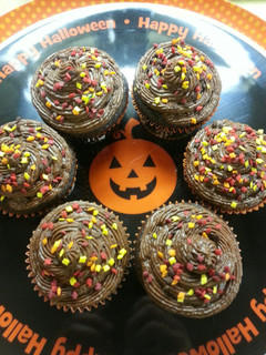 A picture of Fall Chocolate Mocha Cupcakes.