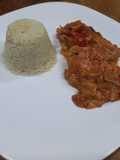 Filete de pescado horneado con aderezo