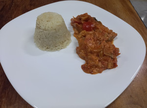 Una foto de Filete de pescado horneado con aderezo