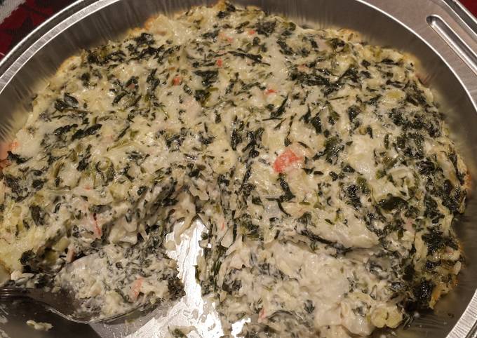 Hot spinach crab dip