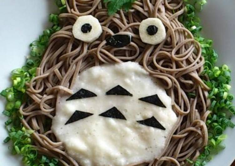 Steps to Prepare Ultimate Chilled Totoro Soba Noodles with Grated Yam