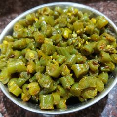 A picture of French beans sabji.