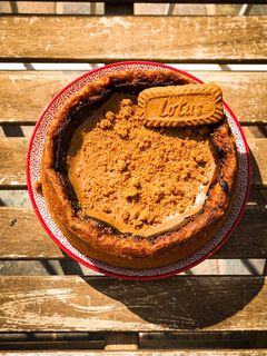 Una foto de Lotus cheesecake