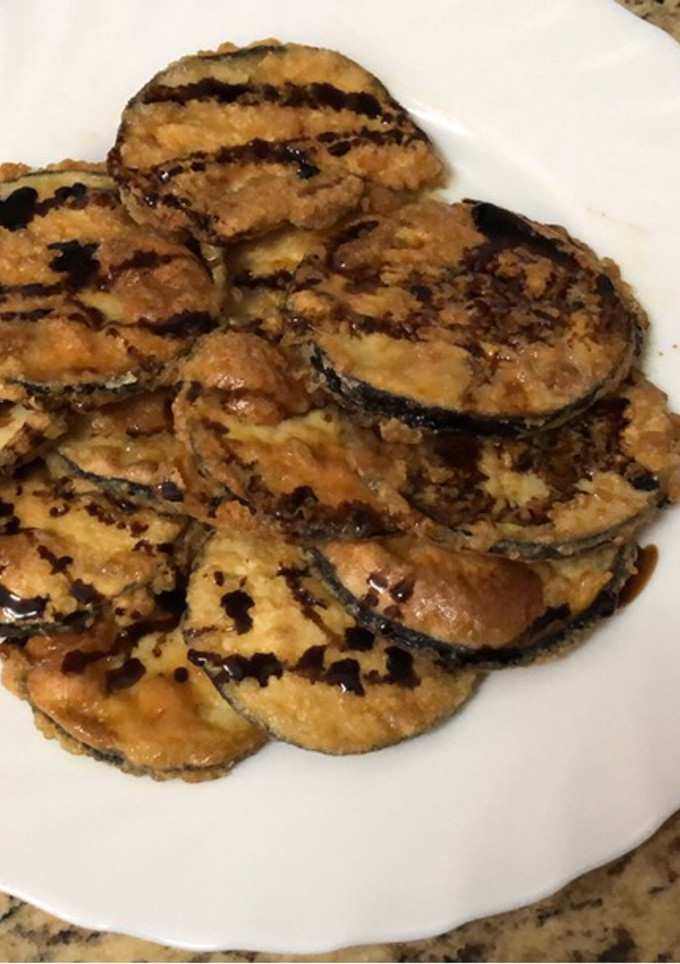 Una foto de Berenjenas fritas con reducción de Pedro Ximénez