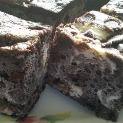 A picture of Creme cheese brownies.