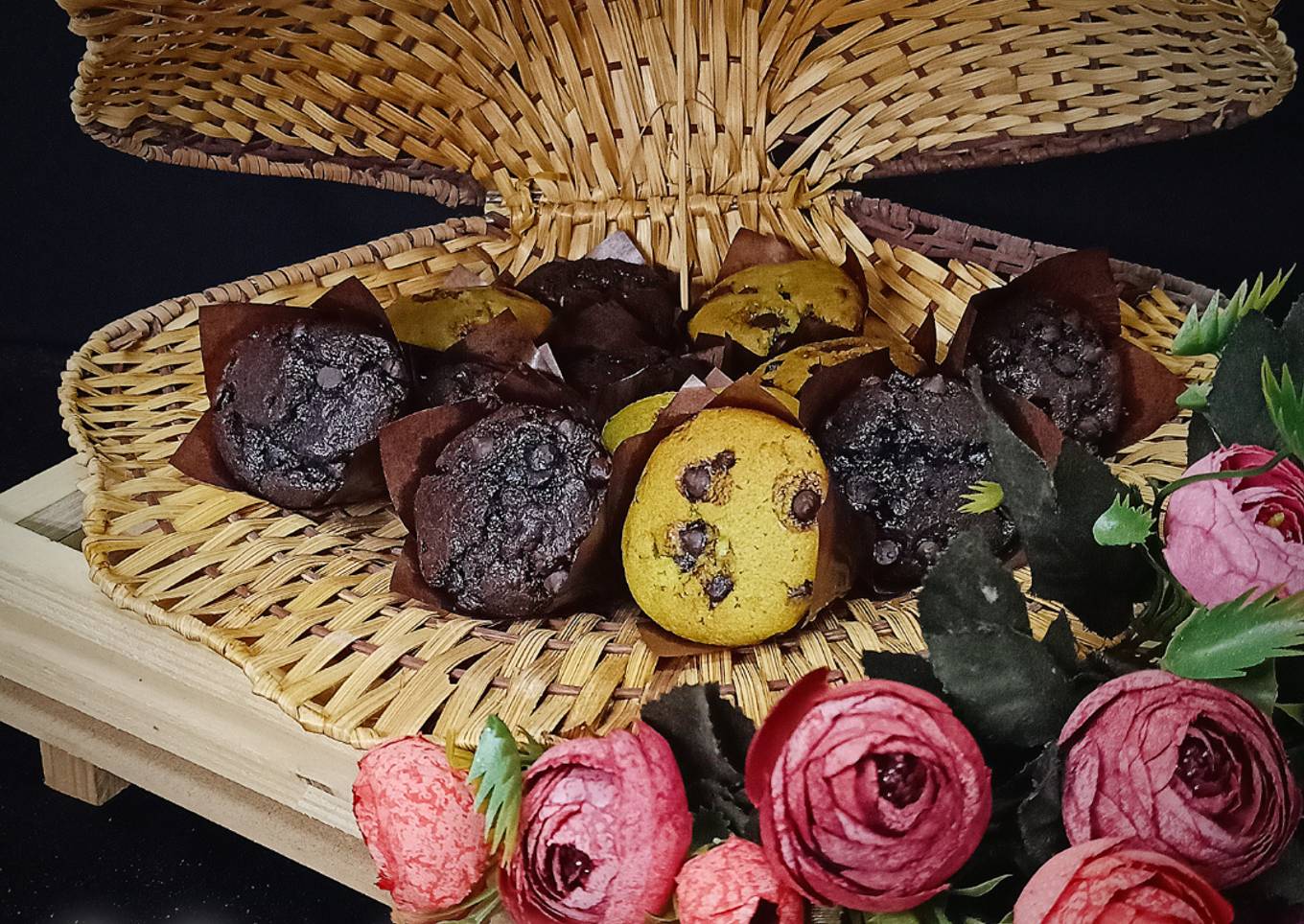 Muffin coklat dan panda.