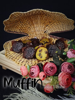 Gambar Muffin Coklat & Pandan