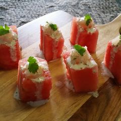 A picture of Watermelon nibbles.