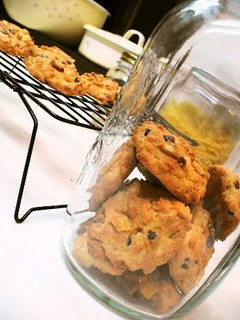 A picture of Chocolate and Banana Chip Cookies.