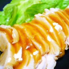 A picture of A Summertime Dish! Light Simmered Chicken Breast Tenderized with Vinegar.
