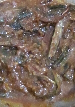 A picture of Peanut bhindi chutney.