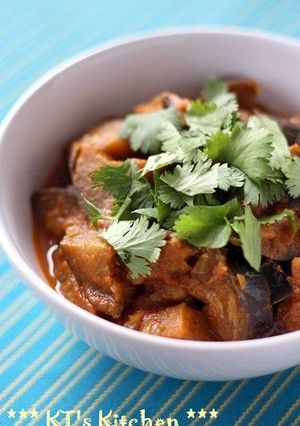 A picture of Indian-Style Eggplant Curry (Vegetarian).