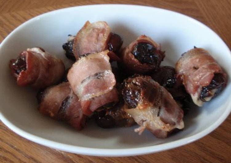 Steps to Prepare Homemade Dates Wrapped in Bacon