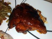 A picture of bbq chicken thighs