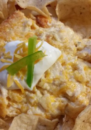 A picture of Chicken Enchilada Dip.