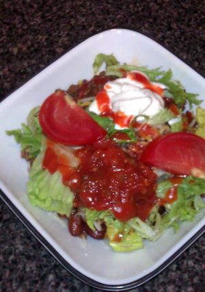 A picture of taco salad.
