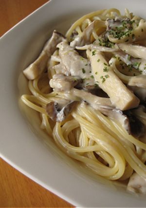A picture of Mushroom Cream Pasta.