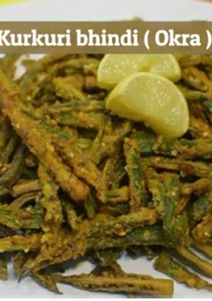 A picture of Kurkuri bhindi (okra).