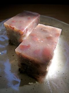 A picture of Mizu-Yokan (Sweetened and Jellied Bean Paste).
