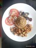 Arroz con mix de mariscos