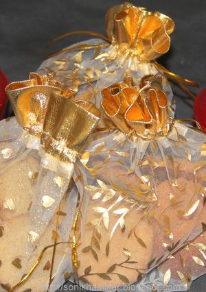 A picture of Almond Cookies for Diwali.