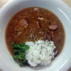 A picture of Louisiana Chicken and Andouille Sausage Gumbo.