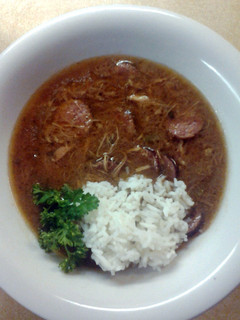 A picture of Louisiana Chicken and Andouille Sausage Gumbo.