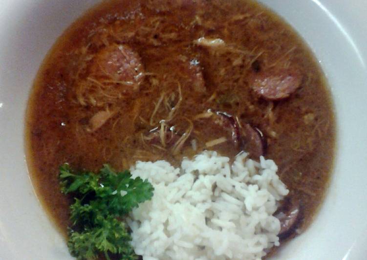 Simple Way to Make Super Quick Homemade Louisiana Chicken and Andouille Sausage Gumbo